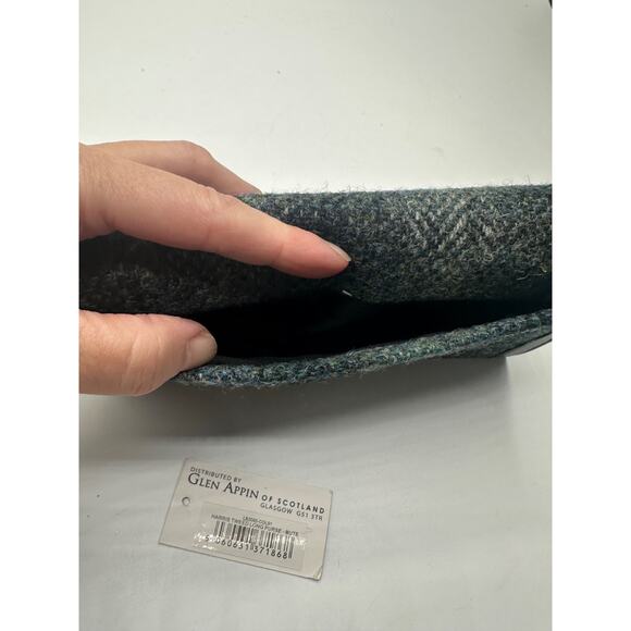 Glen Appin of Scotland Harris Tweed Long Bute Coin Wallet Snap Slots Zip Pocket - Picture 8 of 10